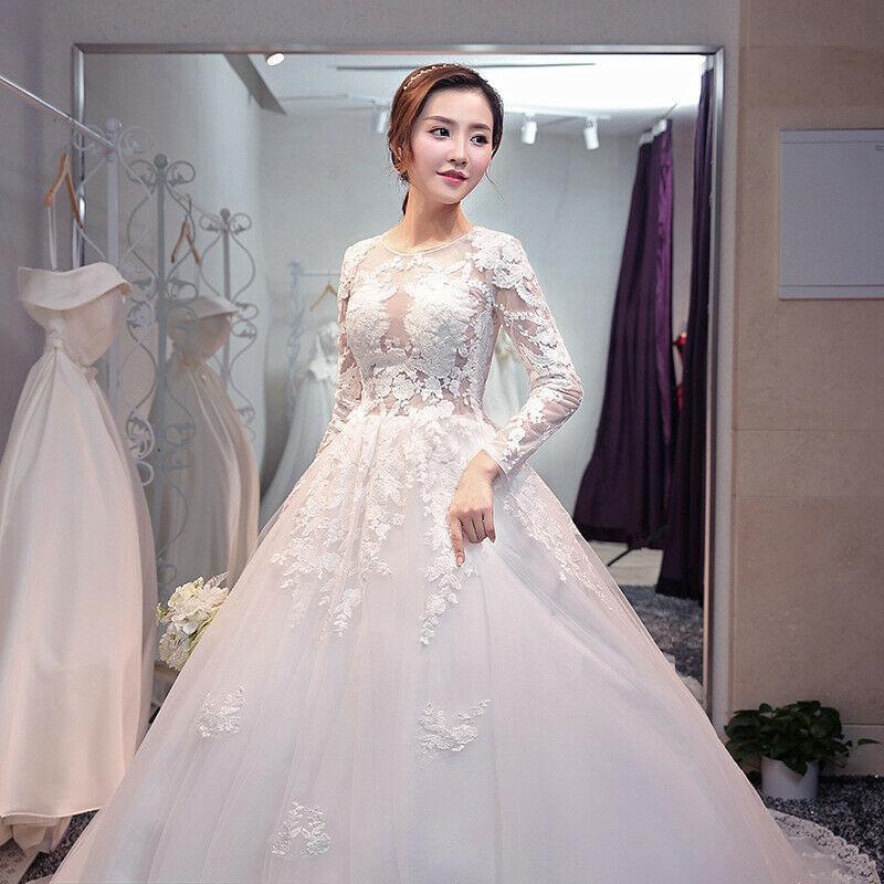 Wedding gown outlet long tail