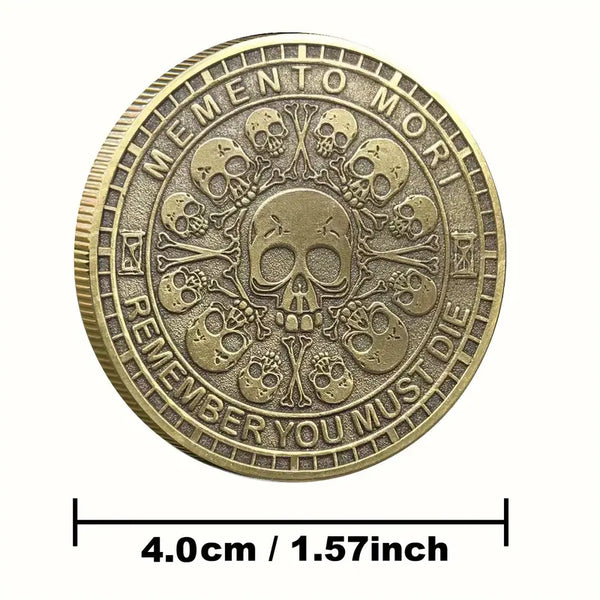 Daily Stoic Challenge Coin Memento Mori & Memento Vivere Token 2pcs