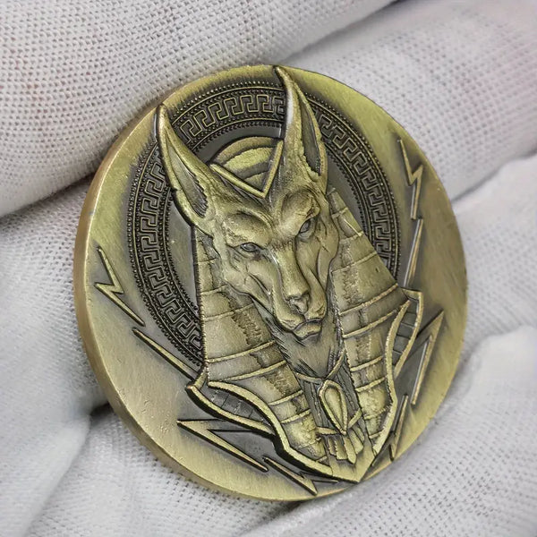 Anubis & Eye of Horus Challenge Coin Ancient Egyptian Deities Collectible Souvenir Gift
