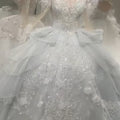 NWT Feathered Cap Sleeve Sparkling Ball Gown Wedding Dress