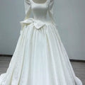 NWT Ball Gown Wedding Dress - Square Neck Bow Accent (New with Tags)