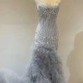 NWT Illusion Neckline Beaded Mermaid Wedding Dress