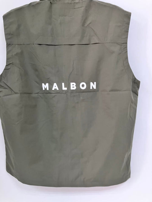 Malbon Golf Men's Casual Waistcoat Stand Collar Outdoor Sports Vest Green