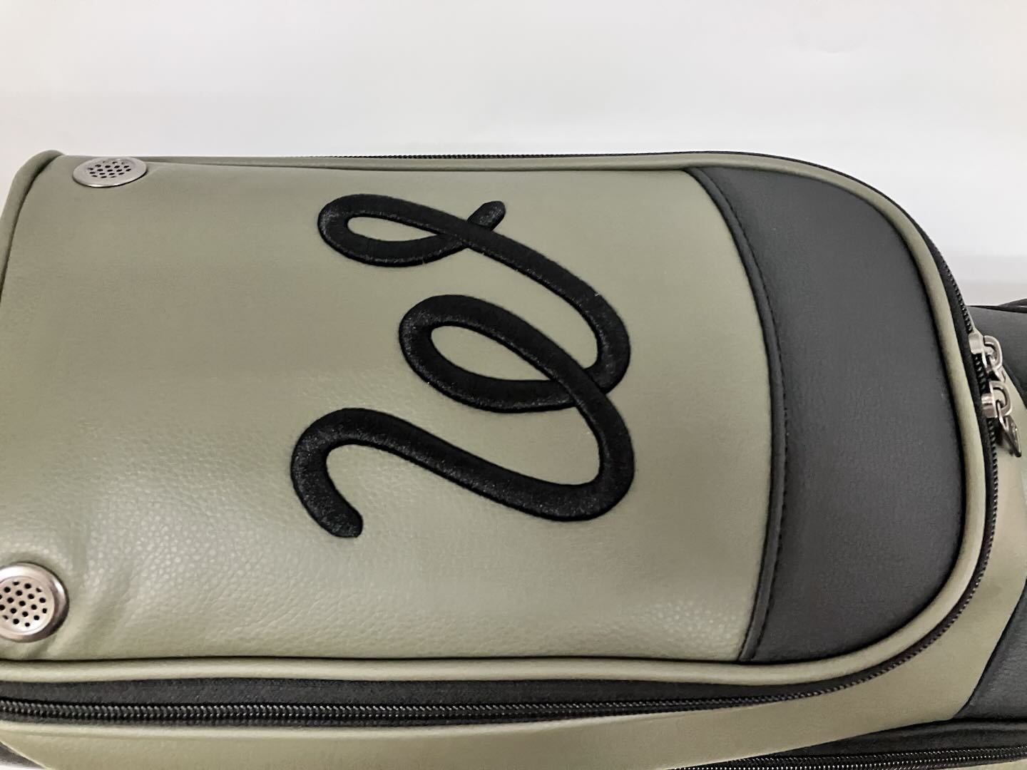 MALBON GOLF Caddy Bag Stand Type Green Synthetic Leather