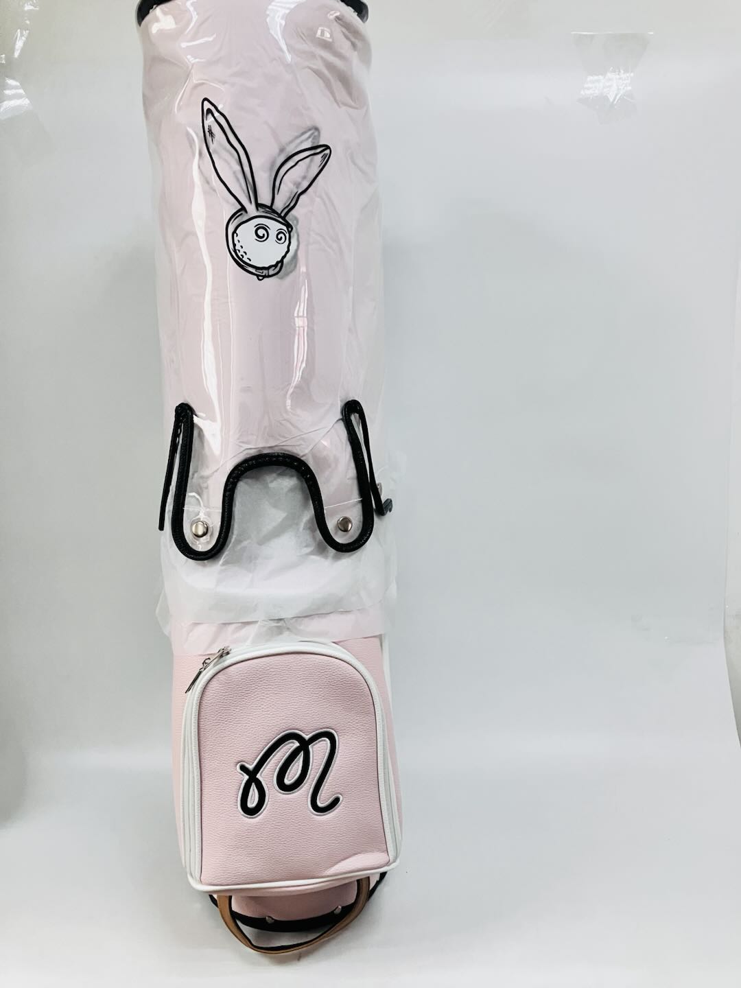 Malbon Golf Caddy Bag Stand Type Pink Rabbit