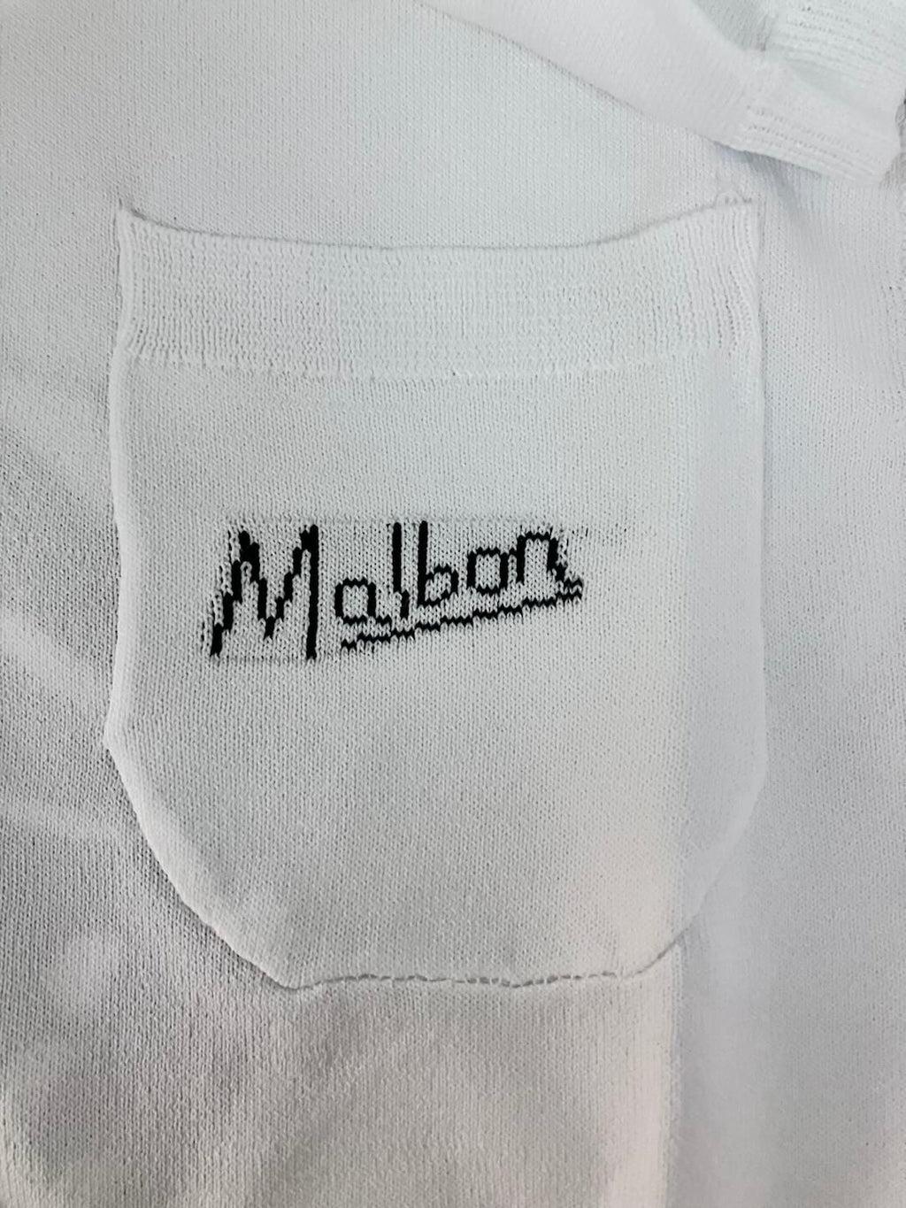MALBON Women's Golf Knit Sleeveless Vest Big Lapel Collar Tank Top