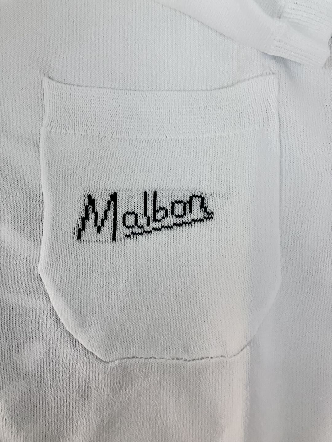 MALBON Women's Golf Knit Sleeveless Vest Big Lapel Collar Tank Top