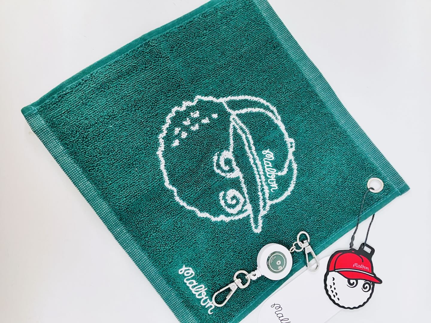 MALBON Golf Club Cleaning Towel Hanging Golf Ball Club Wipe Accessory Green