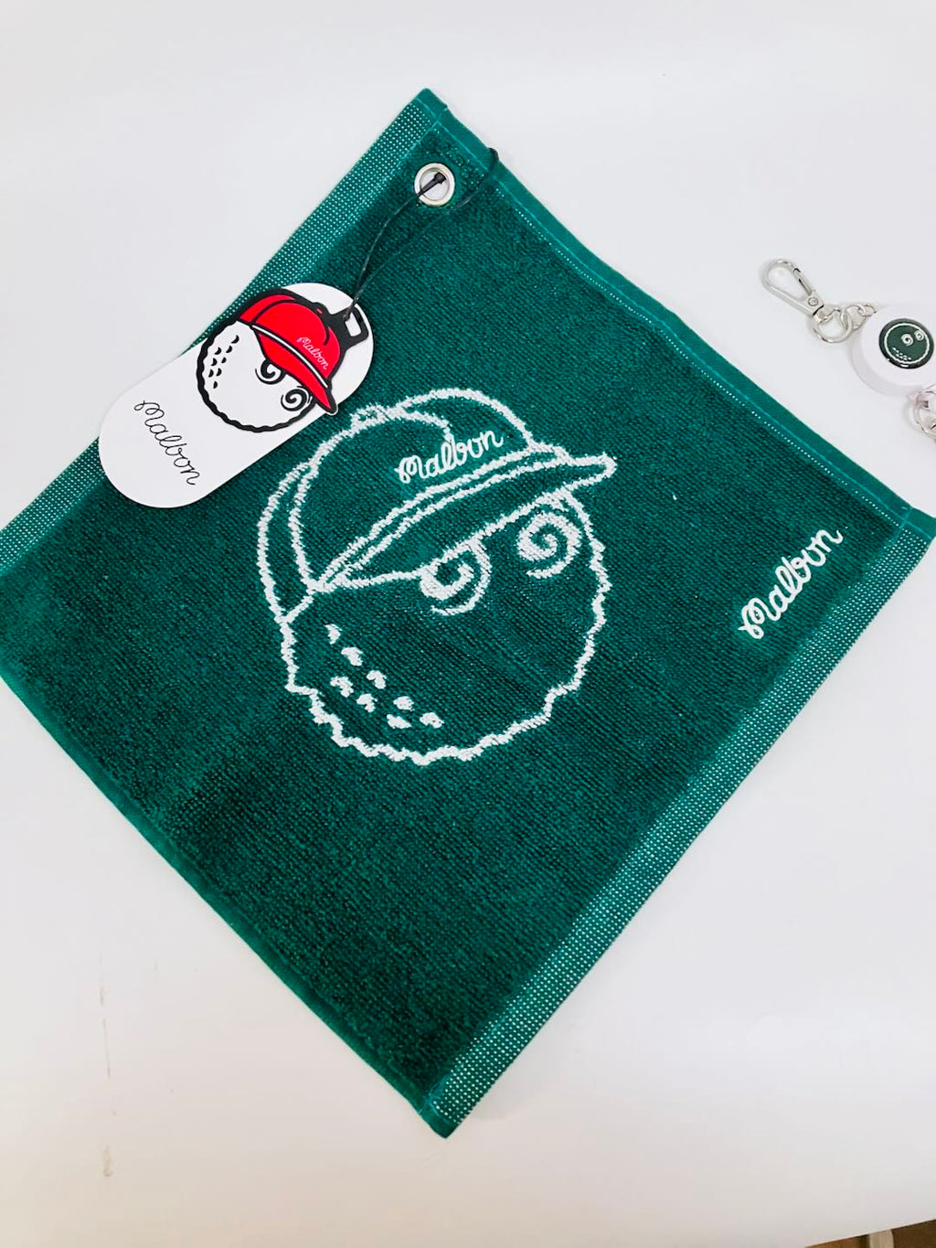 MALBON Golf Club Cleaning Towel Green Hanging Golf Ball Club Wipe Accessory