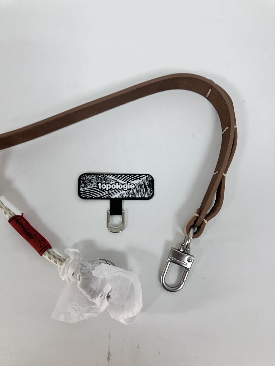 Pre-owned Topologie Leather Bag Strap Phone Lanyard Multi‑Purpose Hand Strap