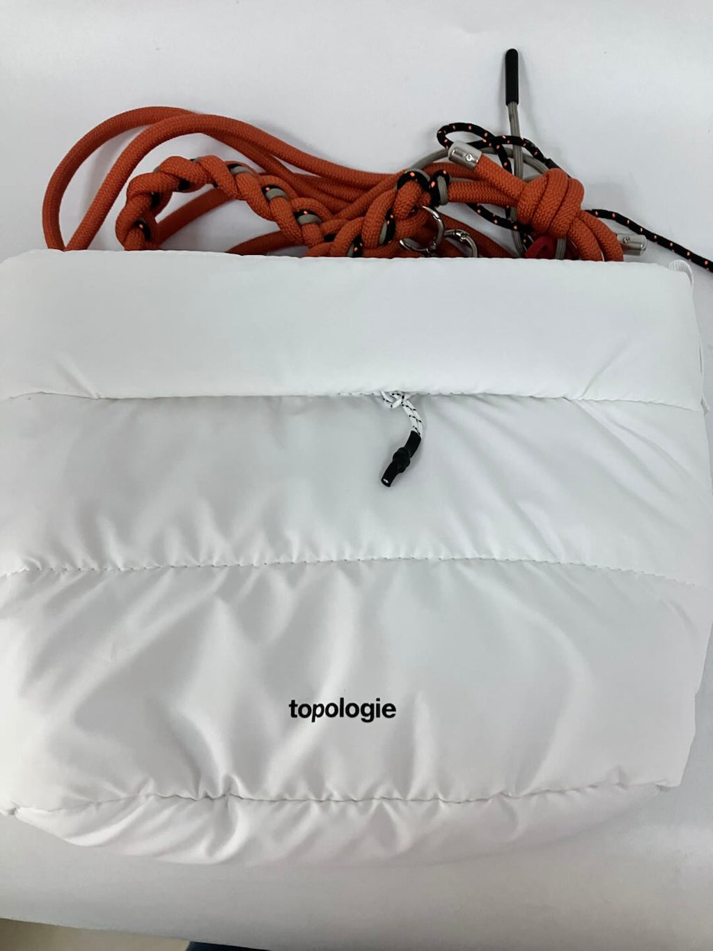 Pre-owned Topologie Crossbody Bucket Bag White Unisex Shoulder Sling Bag