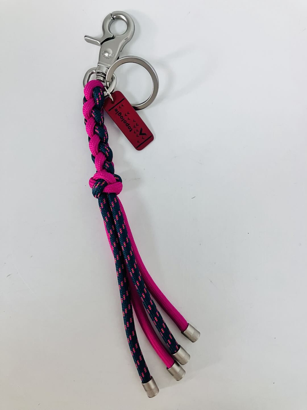 Pre-owned Topologie Keychain Metal Clasp Bag Charm Wrist Lanyard Key Ring