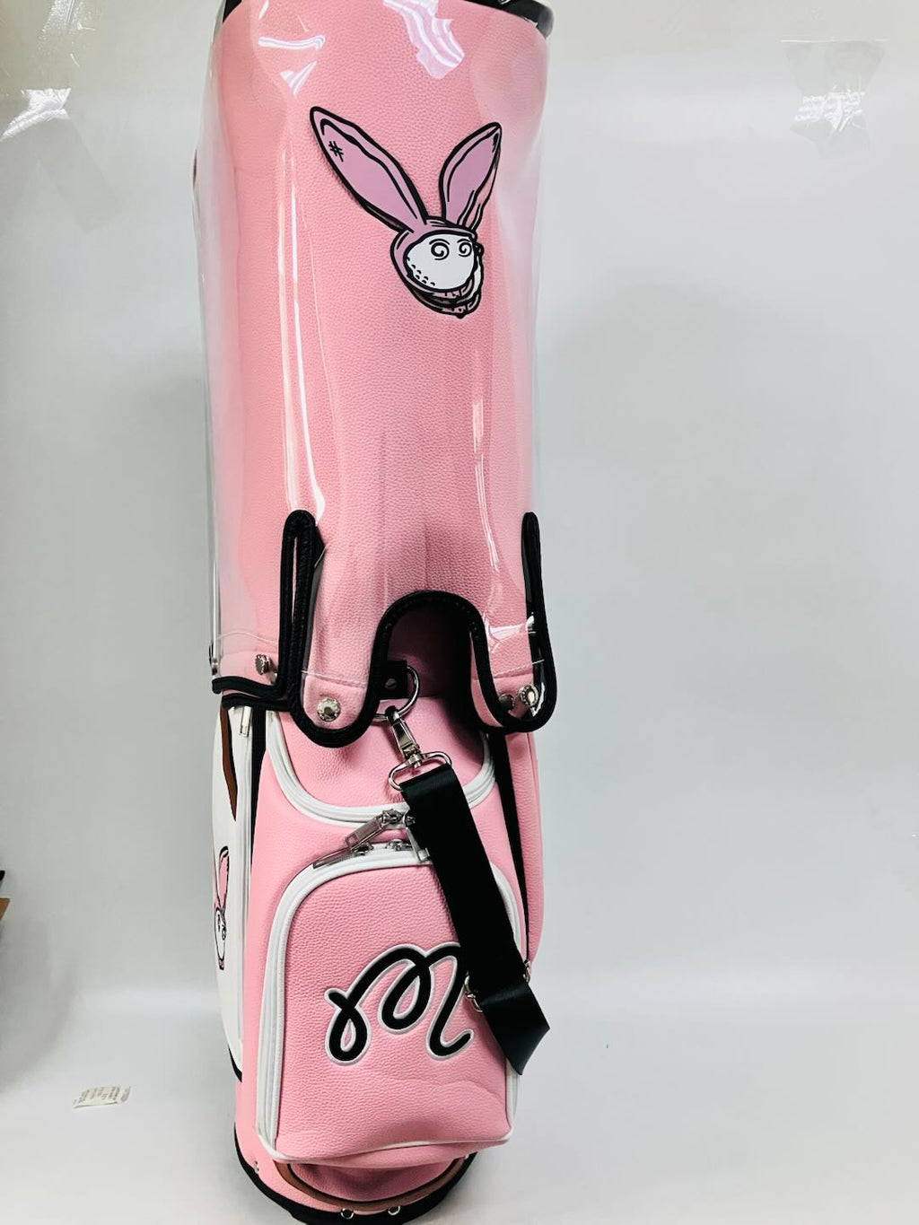 Malbon Pink Golf Bag with Cute Bunny Cartoon Pattern Ladies Golf Club Carry Bag