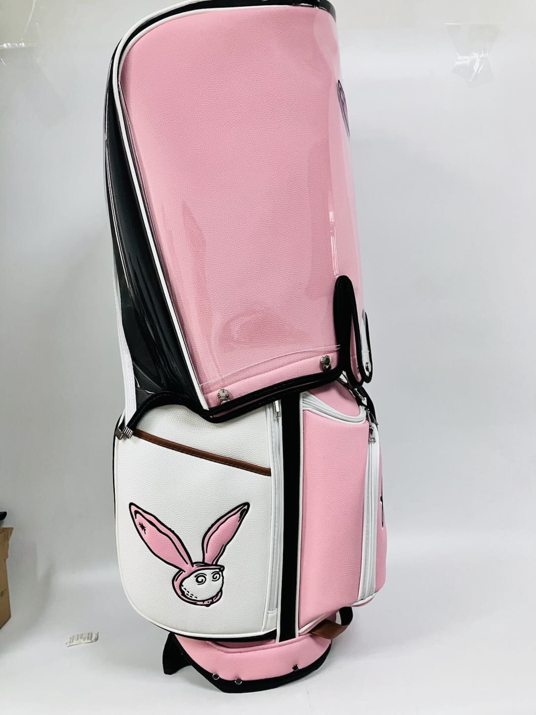 Malbon Pink Golf Bag with Cute Bunny Cartoon Pattern Ladies Golf Club Carry Bag