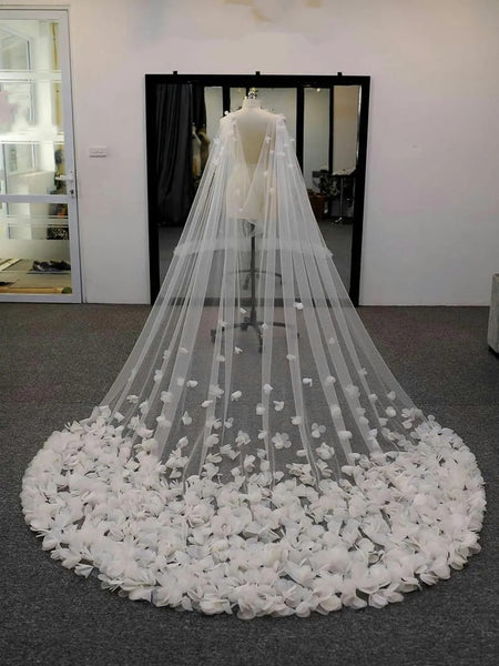 Vintage Elegant Wedding Veil Ivory Shoulder Veil Long Bridal Veil Custom Wedding Accessories