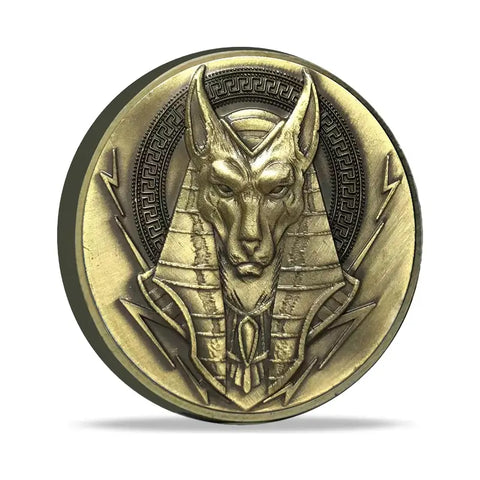 Anubis & Eye of Horus Challenge Coin Ancient Egyptian Deities Collectible Souvenir Gift