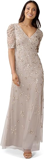 Women's Beaded Slash Dress