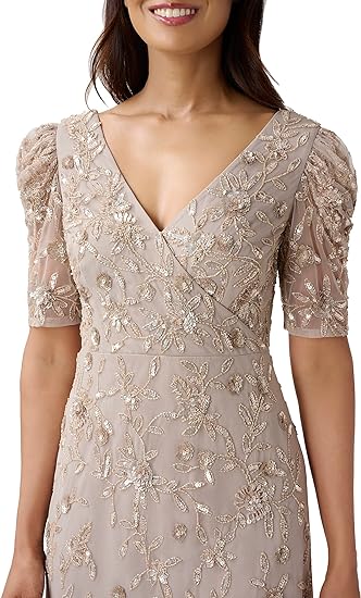 Women's Beaded Slash Dress