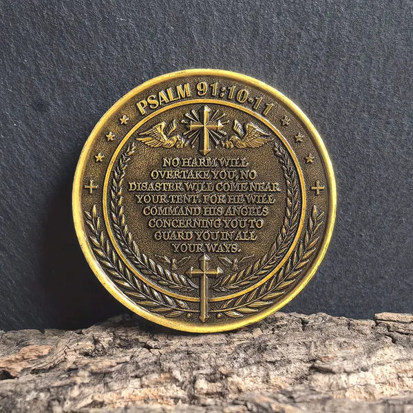 Archangel Michael Challenge Coin Religious Collectible Coin with Protective Case 3pcs