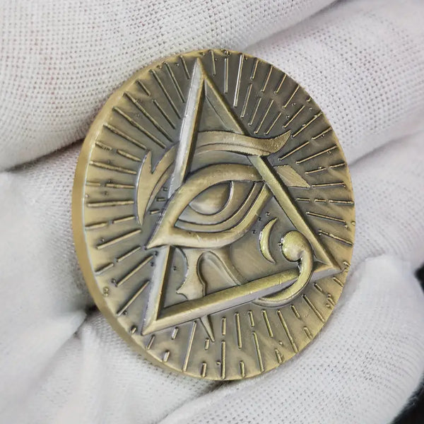 Anubis & Eye of Horus Challenge Coin Ancient Egyptian Deities Collectible Souvenir Gift