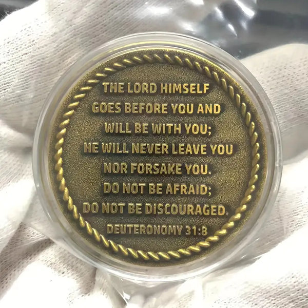 Christian Challenge Coin Anchored In Christ The Lord Is My Light And My Salvation Christian Bible Verses Token 3pcs