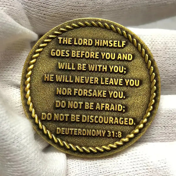 Christian Challenge Coin Anchored In Christ The Lord Is My Light And My Salvation Christian Bible Verses Token 3pcs
