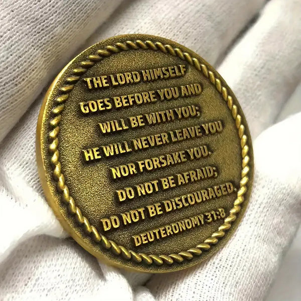 Christian Challenge Coin Anchored In Christ The Lord Is My Light And My Salvation Christian Bible Verses Token 3pcs