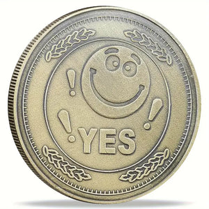 YES NO Flipping Challenge Coin Novelty Challenge Coin Decision Maker Divination Tool
