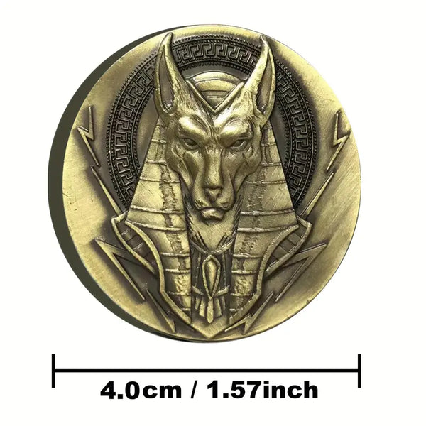 Anubis & Eye of Horus Challenge Coin Ancient Egyptian Deities Collectible Souvenir Gift