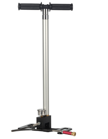 4-Stage Silver Paintball Tank Pump 300bar 4500psi High Pressure Hand Pump for Small Mini Tank