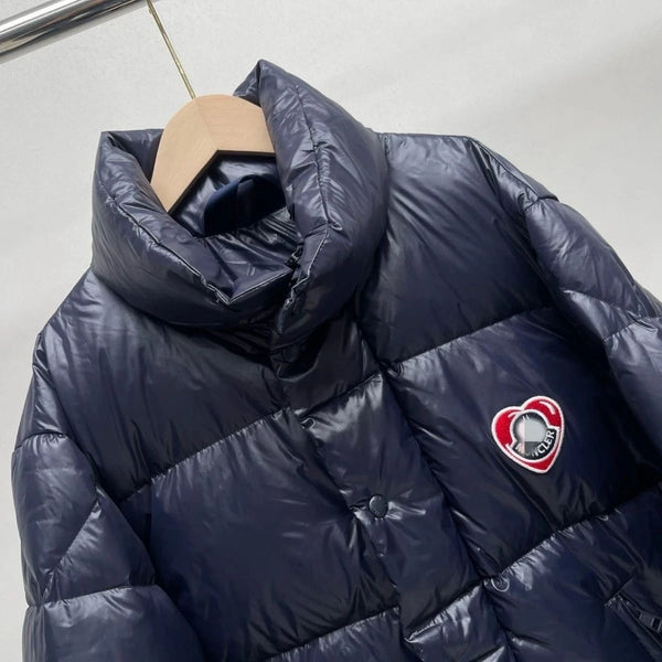 Pre-owned Moncler Unisex Short Puffy Jacket Black Warmth Coat