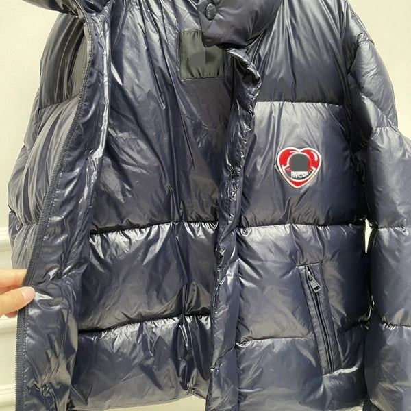 Pre-owned Moncler Unisex Short Puffy Jacket Black Warmth Coat