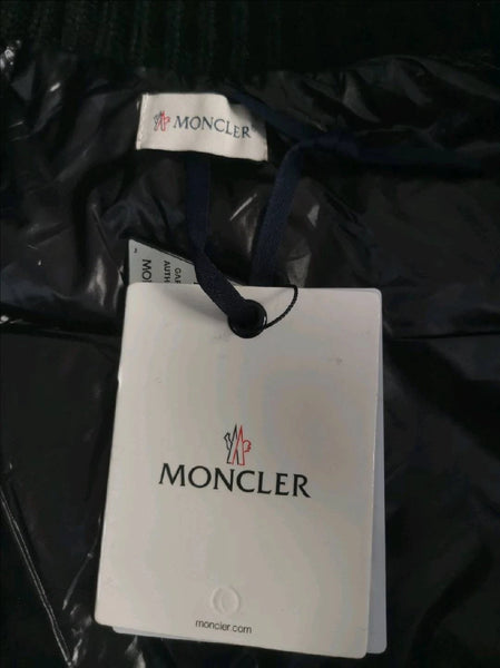 Pre-owned Moncler Women's Knitted Paneled Down Coat Size 2