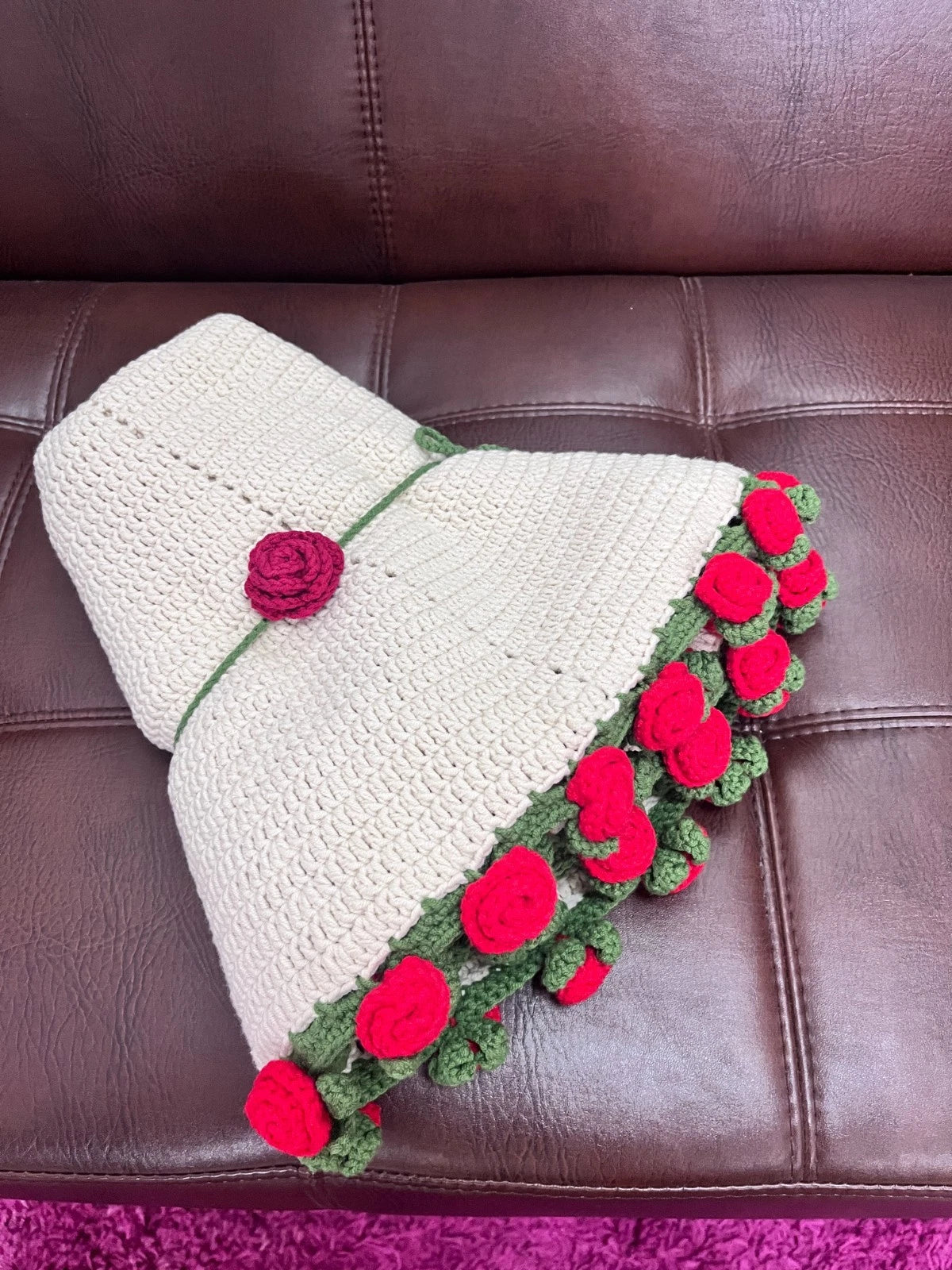 Crochet Flower Bouquet Blanket