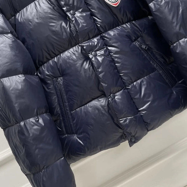 Pre-owned Moncler Unisex Short Puffy Jacket Black Warmth Coat