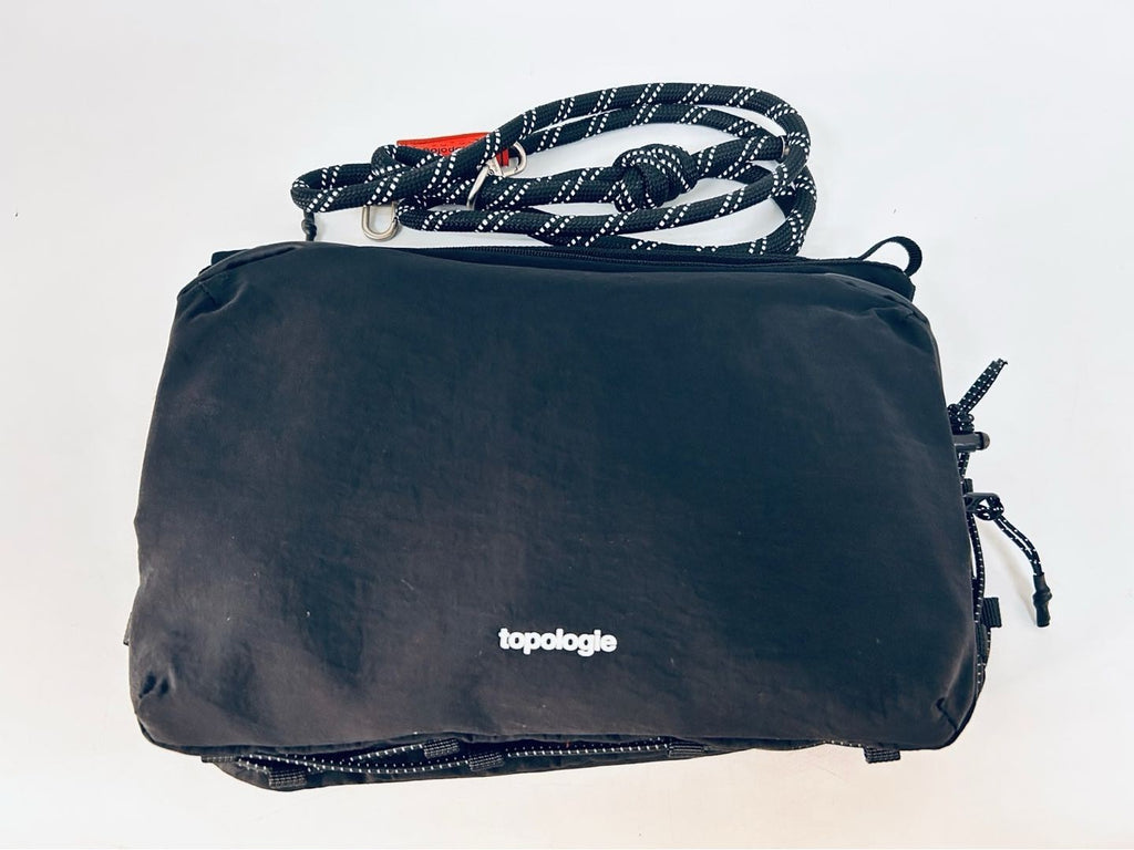 Pre-owned Topologie Black Crossbody Bag Unisex Handbag Sports Shoulder Bag