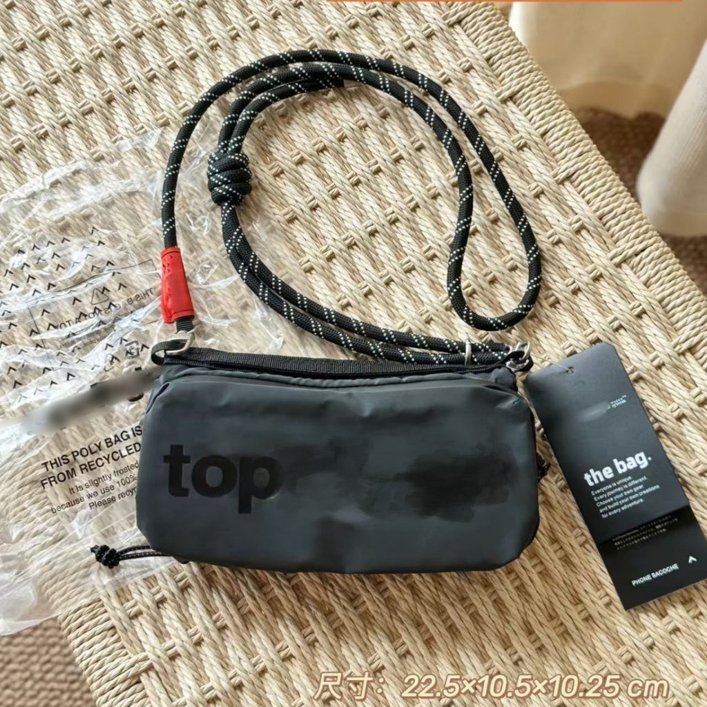 NEW Topologie Bottle Sacoche Black Sling Bag +Rope Strap