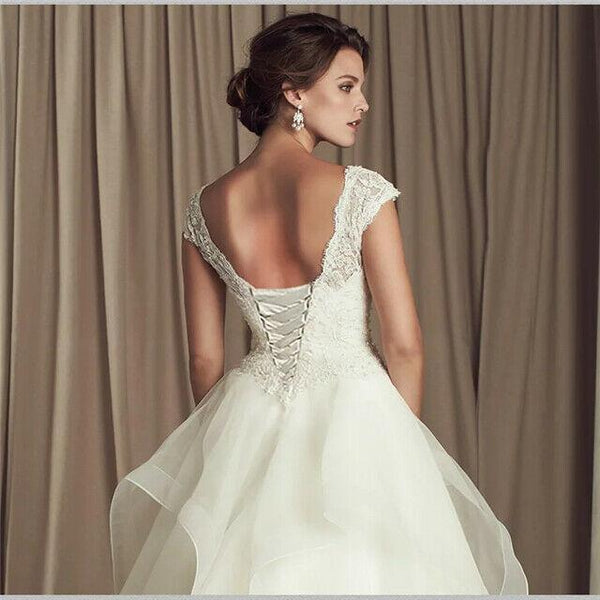 Floor-Length Strapless Lace Wedding Dresses - DressMaid Store